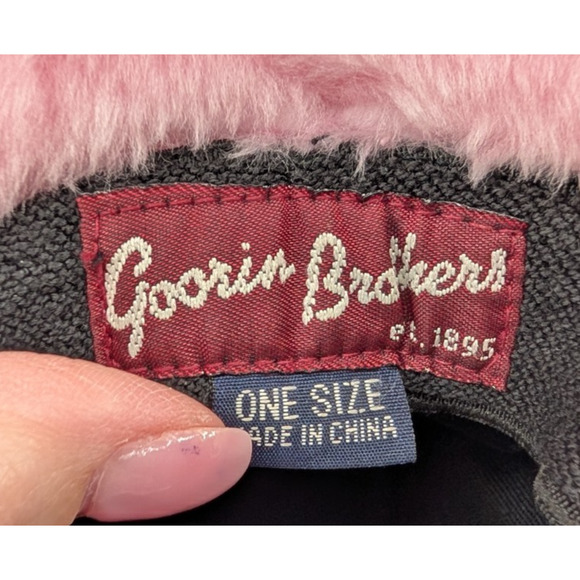 Vintage Goorin Bros Pink Fuzzy Faux Fur‎ Wide Brim Cowboy Western Hat Rare main image 4